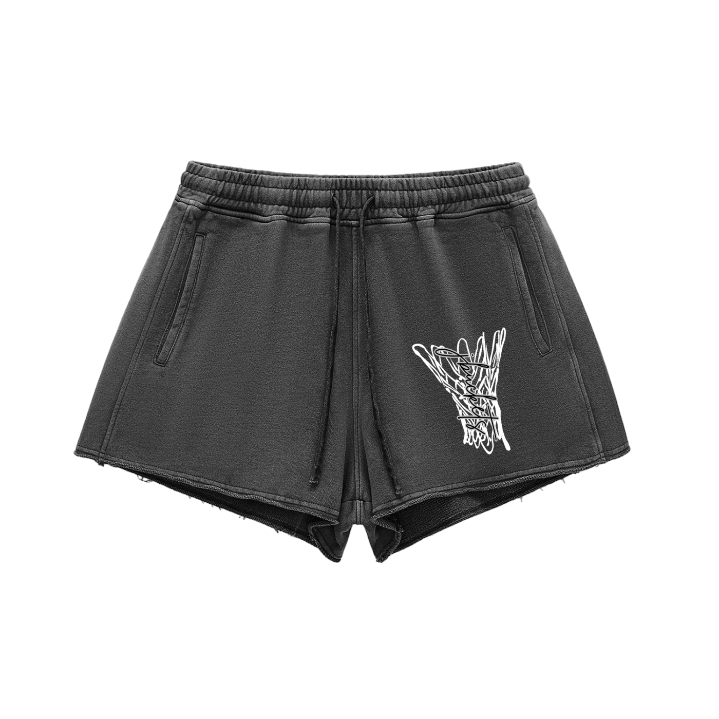 WOMEN'S HOOPS DRAWSTRING SHORTS