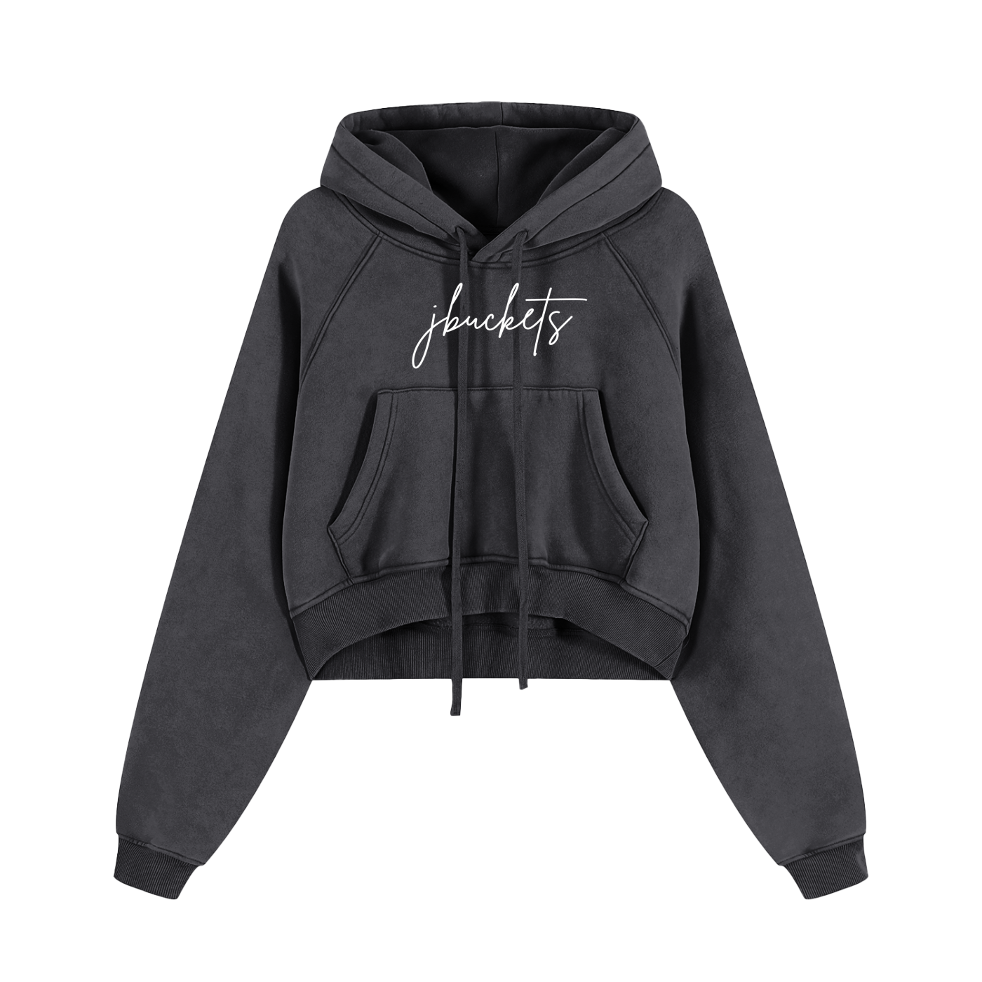 JBUCKETS LEOPARD WASHED CROPPED HOODIE