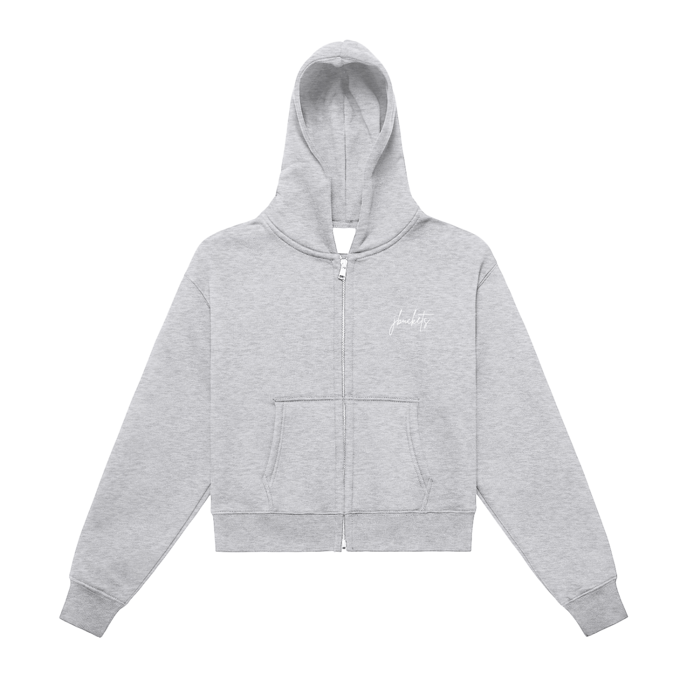 "JBUCKETS X CYBORG MUSE" ZIP-UP CROPPED HOODIE